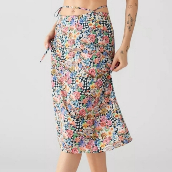 🍋For Love & Lemons Deidre Printed Midi Skirt - Picture 14 of 16